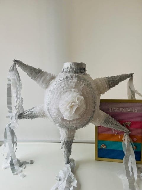White Estrella Christmas Pinata